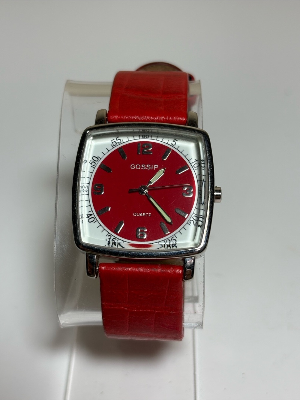Gossip Red Square Dial Watch with Silver Accents - B4086/H